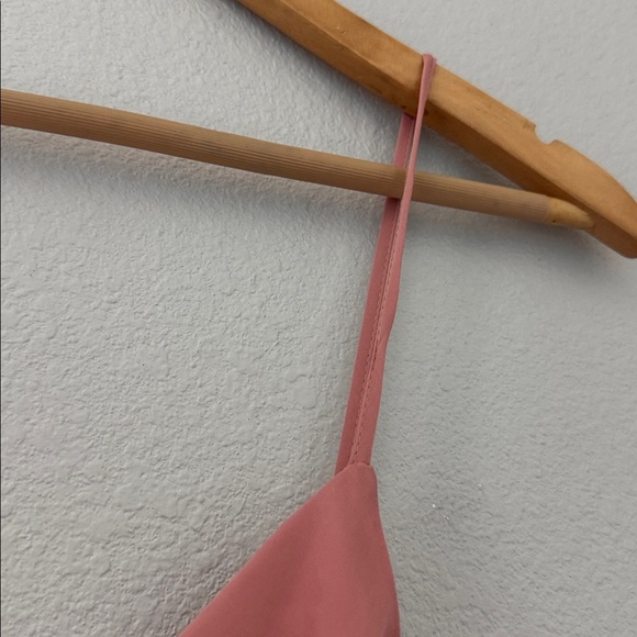 Zara V Neck Dress Pink with Button Accents Large - Picture 7 of 9